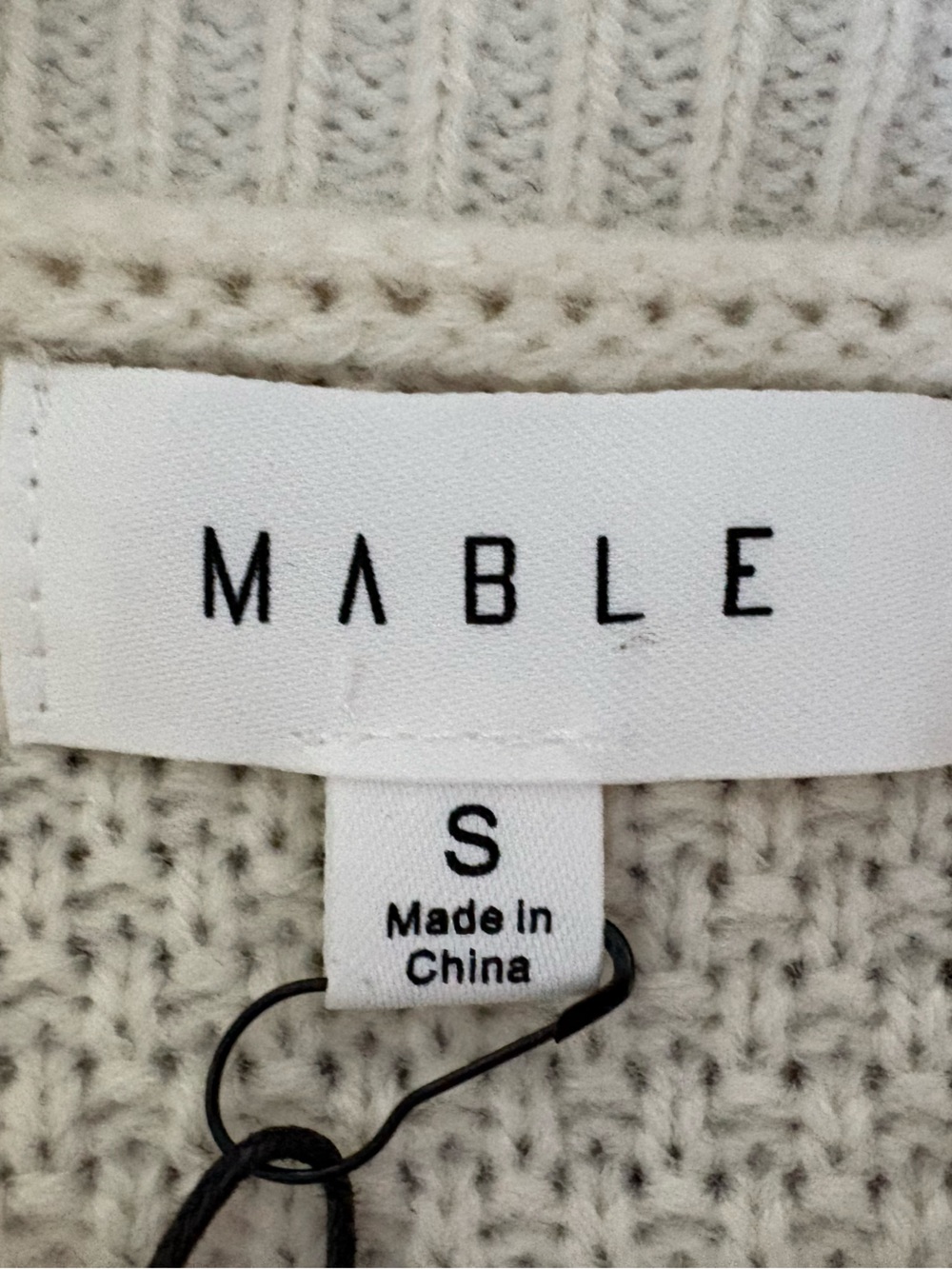 Mable Cropped Cream Ruffle Knit Sweater Top Size Small NWT Bohemian Preppy - Picture 2 of 7